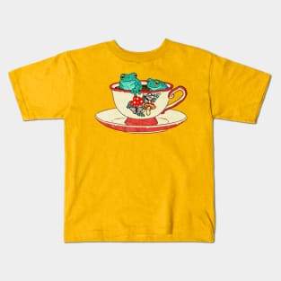 Tea Cup Frogs Kids T-Shirt